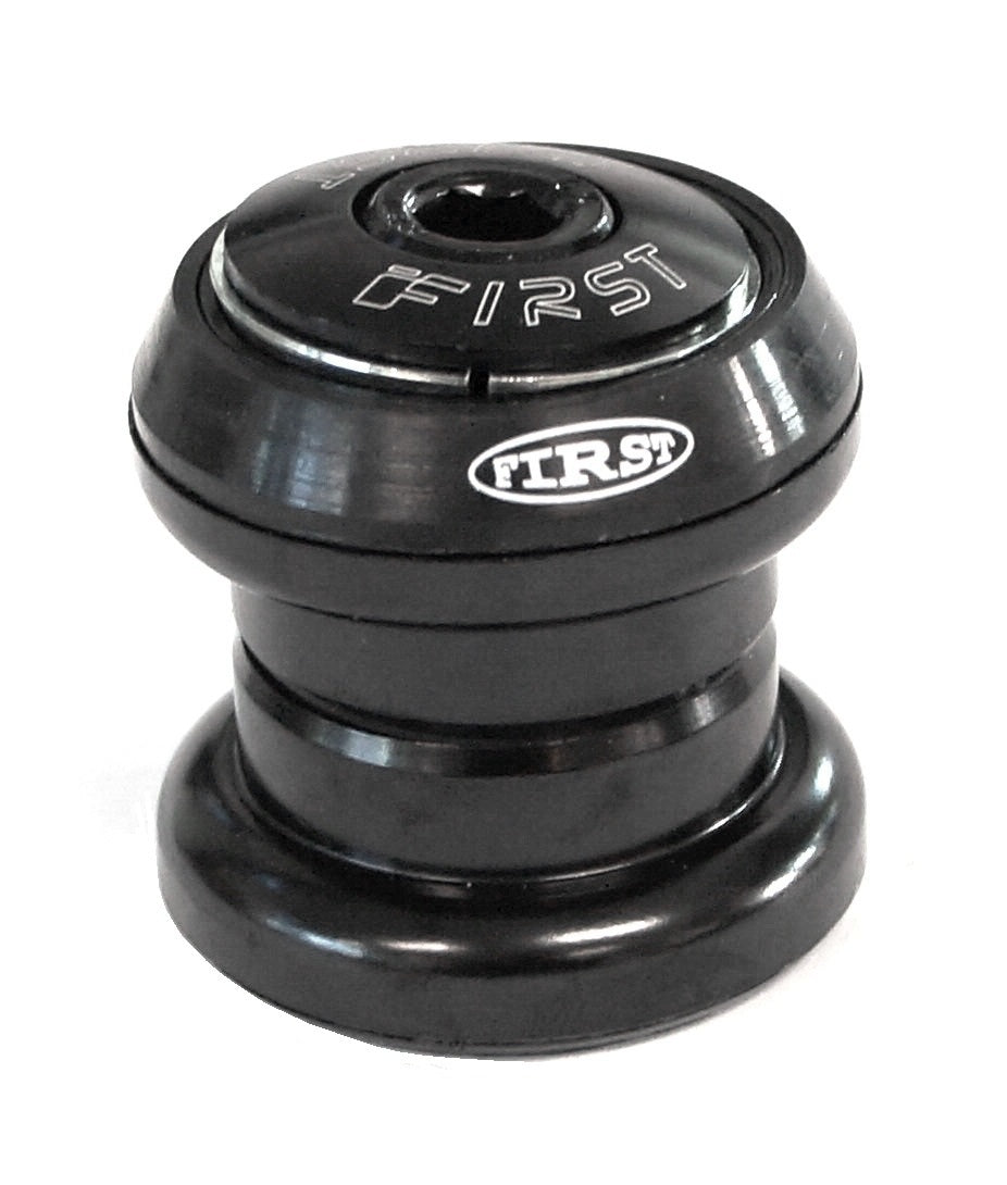 Headset 1 1/8 Black, threadless, for BMX/Freestyle, hollow cap, Quality "FIRST" product, ball retainer type, Dia.28.6mm/34mm/30mm