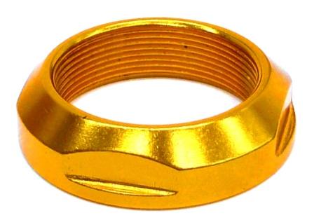 "add some BLING" Lock Nut, GOLD, OD 1 1/8 ID 25.4 dia, Alloy