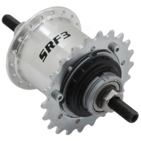 HUB FOR REHATRI TRIKE - Sturmey Archer 3sp Front Drive Hub, Freewheel, TSRF3 , 36Hole , Polished Silver (Includes shift kit)