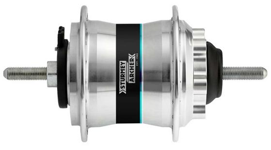 Sturmey Archer Front, 6 DISC Dynohub, 36H, OLD: 100mm. ted. 6V-2.4W, silver.