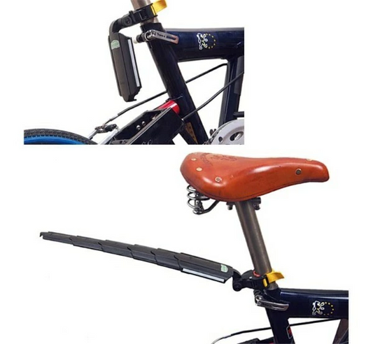 `A NEW ITEM - MUDGUARD SET, Telescopic, Q/R, for 22-26" bikes, black