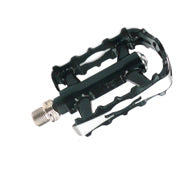 PEDALS 9/16" Sealed , Alloy Body/Cro-mo Axle, SILVER/BLACK (race pedal- No reflctors)