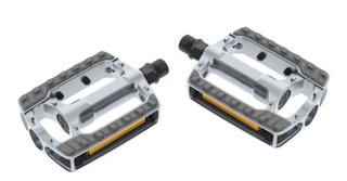 PEDALS 9/16" City/Comfort, Alloy, SILVER/BLACK