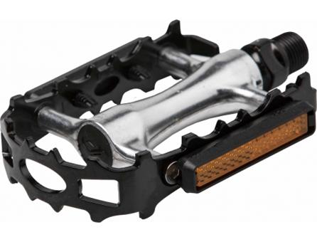 PEDALS, MTB, ALLOY, 9/16" axle, Toe Clip & Strap compatible (But not inc)