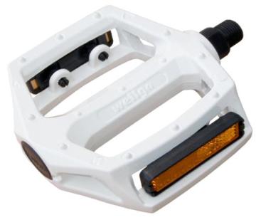 PEDALS 9/16" BMX, Large Platform, One Piece Alloy Body, WHITE by Wellgo