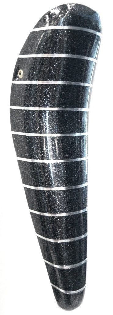 SADDLE Banana, for 20" High Riser, BLACK w/SPARKLES & Silver Stripe