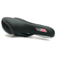Saddle, w/memory foam, w/ozone cut out, black, 250 x 150mm, Quality Velo manufactured product