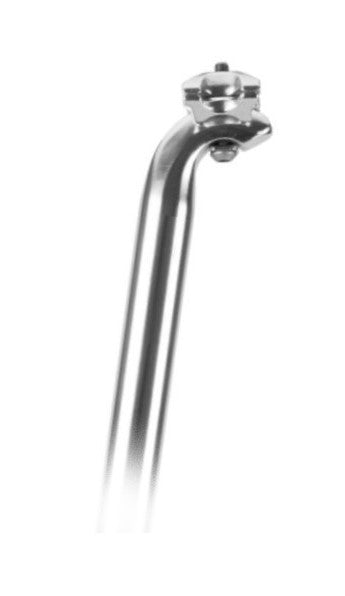 SEATPOST 27.2 x 350mm, Micro-Adjust, Alloy SILVER ONE PIECE CONSTRUCTION