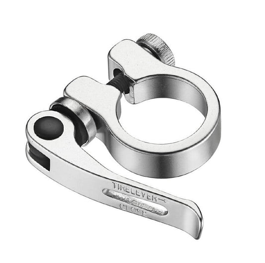 `A NEW ITEM - Seat clamp, QR, 38.6mm, alloy, silver