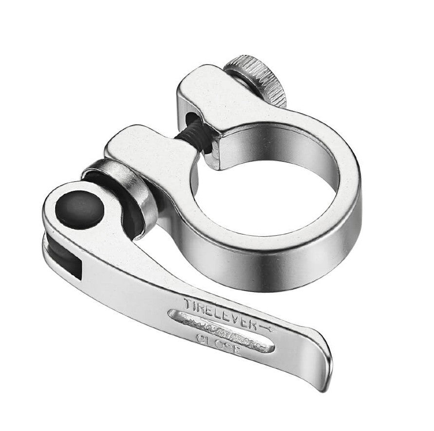 `A NEW ITEM - Seat clamp, QR, 40.0mm (39.7mm compatible), alloy, silver