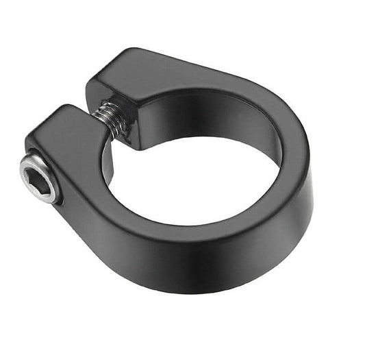 `A NEW ITEM - Seat clamp, bolt type, 38.6mm, alloy, black