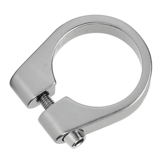 `A NEW ITEM - Seat clamp, bolt type, 38.6mm, alloy, silver