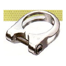SEAT POST CLAMP 34.9 Alloy with Lip, SILVER