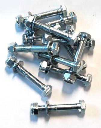 S/Post Bolt M8 x 50mm Faced qty12 per bag