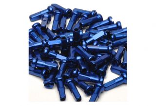 NIPPLES 14g Alloy, 12mm BLUE (Gross)