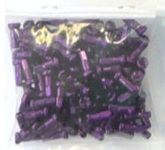 NIPPLES 14g Alloy, 12mm PURPLE (Individual)
