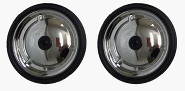 Spare Training Wheels, for 12" , Steel wheels, black tyres,100mm, 2/set
