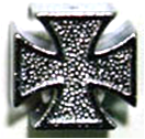 Valve cap iron cross silver