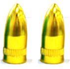 VALVE CAP - MISSILE gold 2pce