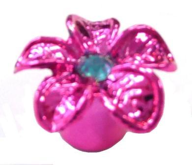 Valve Cap - FLOWER PINK for A/V (Sold Individually)