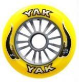 "Special Pricing" Scooter Wheel, YAK, 100mm, silver plastic core with Yellow 85A