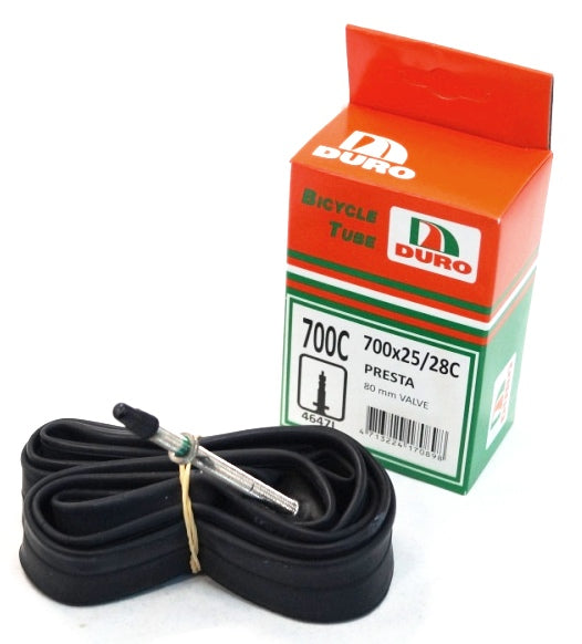 TUBE 700 x 25/28C LONG Valve F/V 80mm threaded