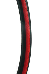 TYRE 700 x 23C BLACK/RED with Kevlar Puncture Protection, Wire bead 120PSI, Taiwan premium tyre (23-622)