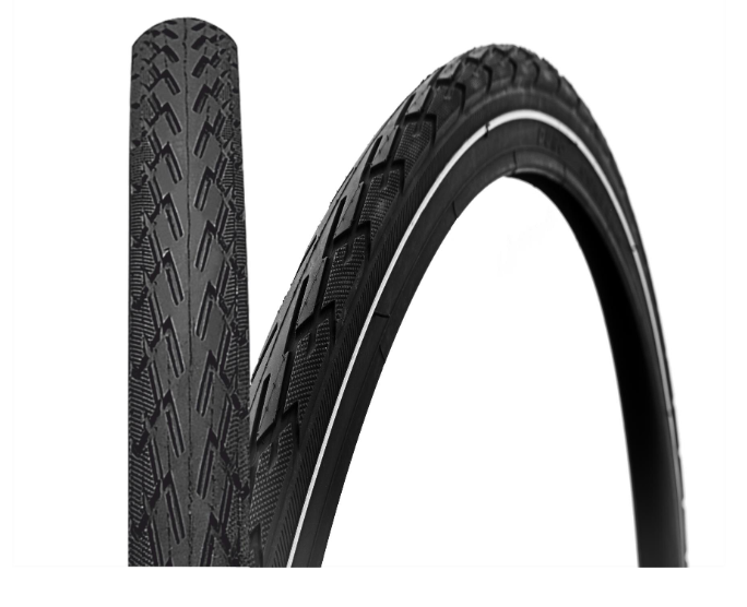 TYRE 700 x 35C BLACK Duro Cordoba, Commuter tread, Reflective strip (35-622)
