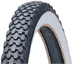 TYRE 26 x 2.125 BLACK with WHITE WALL, Cruiser (57-559)