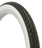 TYRE 20 x 1.75 BLACK with WHITE WALL City Tread (47-406)