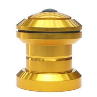 Ahead set, alloy, 1-1/8, threadless, alloy top cap, GOLD 1-1/8" x 34 x 30- OD 41.8 x 45 x45.- ACB Sealed Bearing.