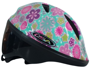CHILDRENS HELMET - 44 to 50cm, Australian Standards Approved, "FLOWERS"