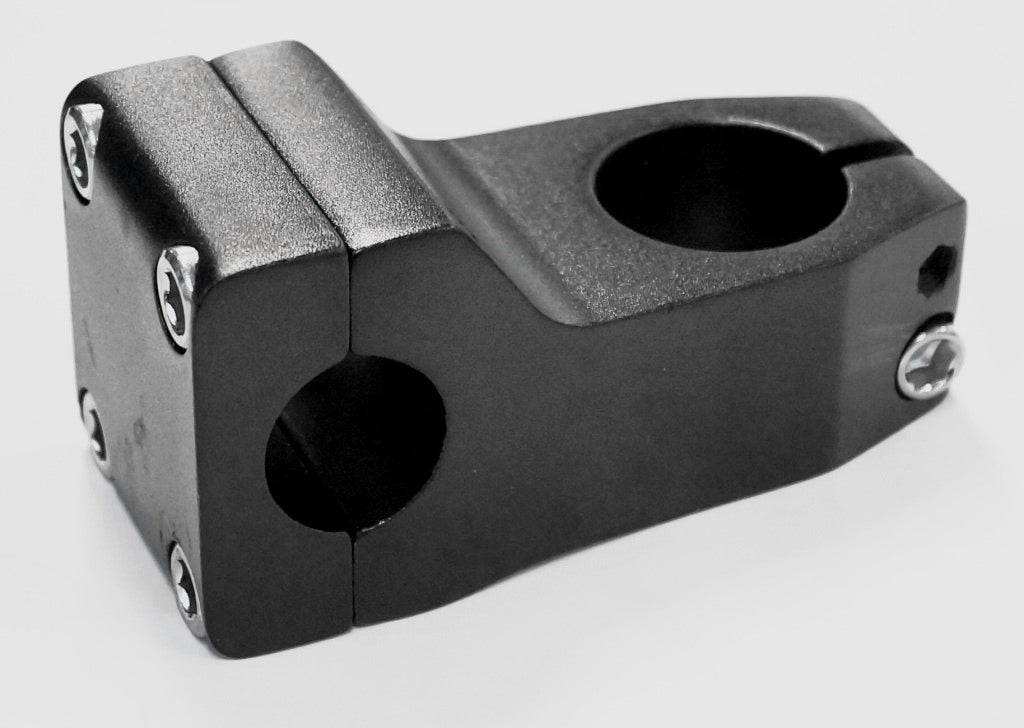 Ahead Stem for BMX - 55mm Ext, 0 Degree, 28.6mm Dia., 22.2mm BB, Black