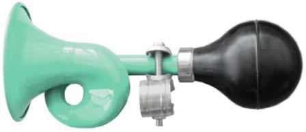 Sorry temp O/S HORN - Flugel, Steel, 185mm Long, Fits All Standard Handlebars, Minty Green, Clean Motion