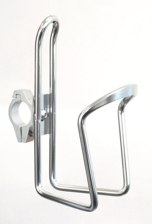 BIDON CAGE - Pro Series, Alloy, Handlebar Mount, Silver (Fits Bars 22.2)