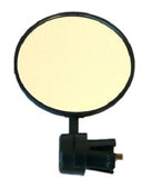 MIRROR Convex Round, 3 for bar end, 65mm, Shatterproof BLACK