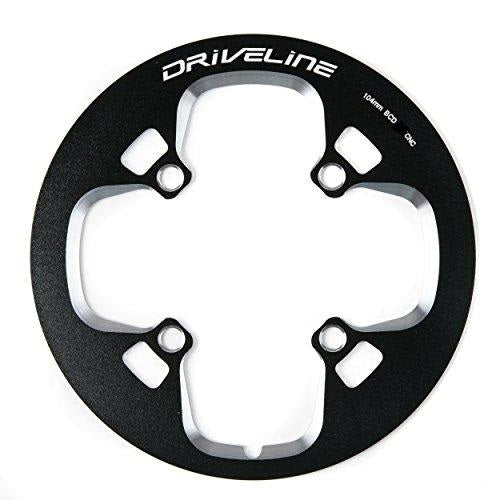 ChainGUARD 44T x 104 BCD , high quality , alloy 6061 CNC, w/ s, black.