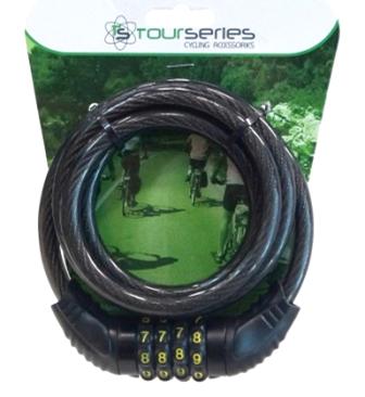 LOCK - Combination Cable Lock, 12mm x1800mm / 72'' (re-setable)