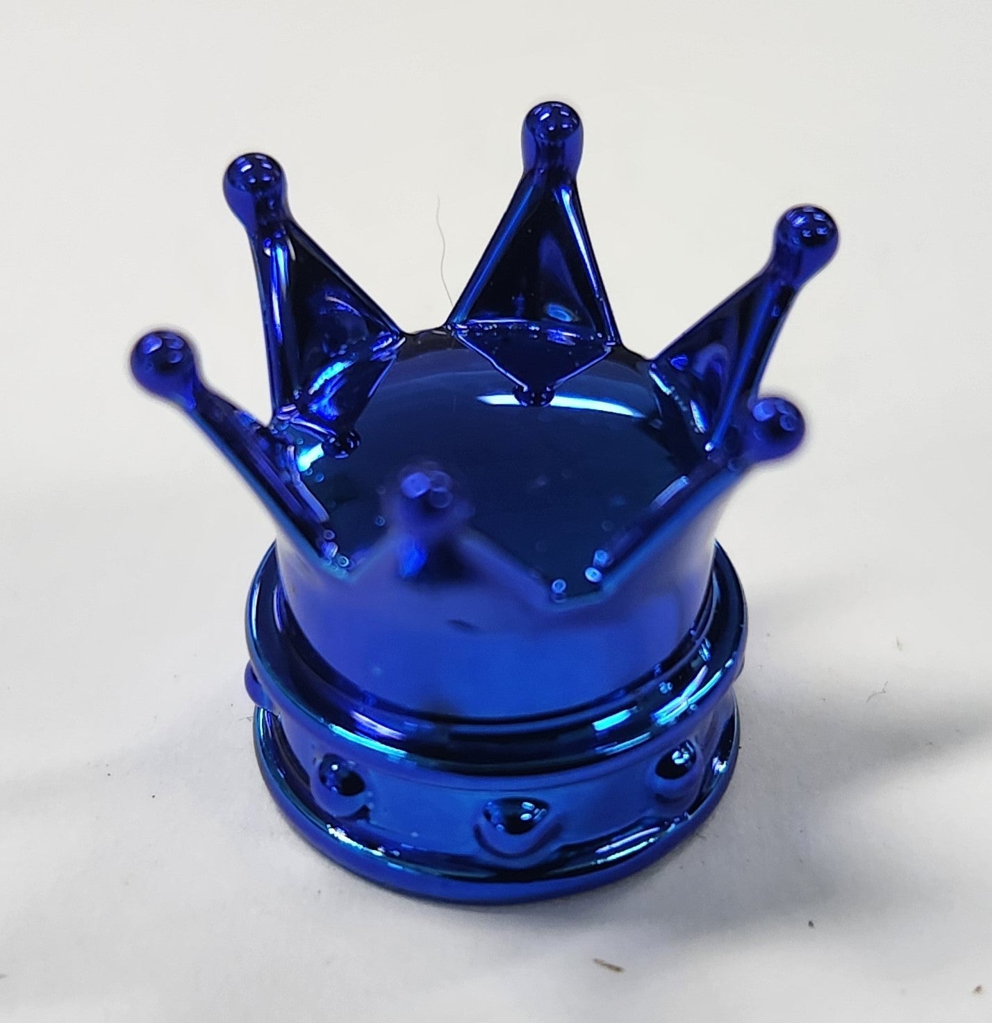 Valve Cap BLUE Crown, A/V (Sold Individually)