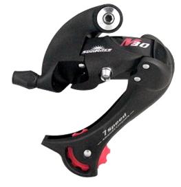 REAR DERAILLEUR - 7/8 Speed, Long Cage for 13T-30T Cassette without Bracket, for MTB, 13T-30T BLACK