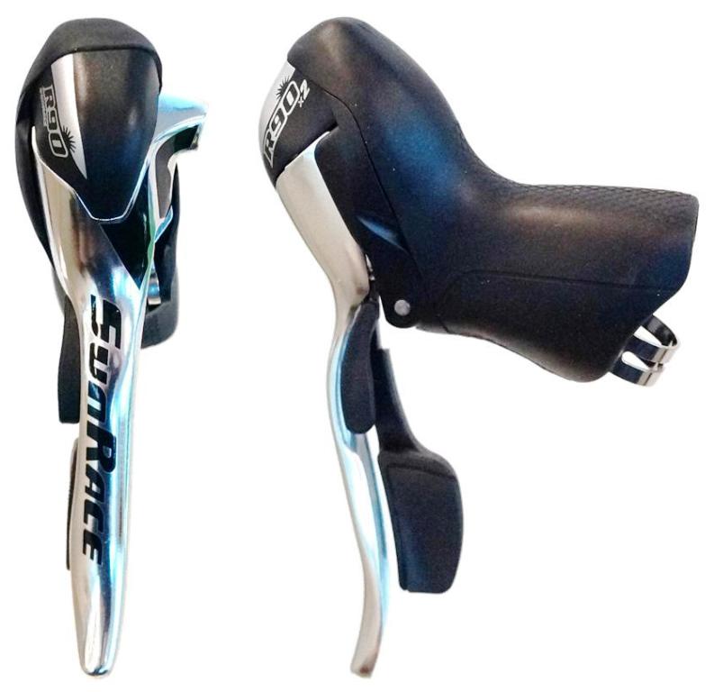 STI Shifter & Brake Lever Combo, INDEXED RH9-LH2 Black (Left-Hand 2-Spd)