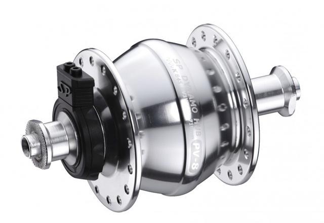 DYNAMO HUB Shutter Precision, PV-8. 6V 3W Output, Front, 32H, Non Disc, Standard QR, SILVER