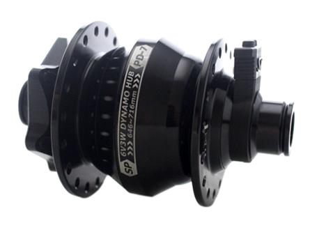 DYNAMO HUB Shutter Precision, Model PD-7, 12mm Thru Axle, 100mm OLD, 32H, 6 Disc, Black
