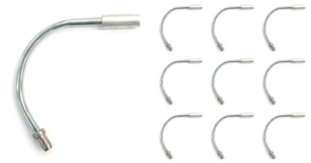 CABLE GUIDE 135 Degree Angle Noodle, SILVER (Bag of 10)