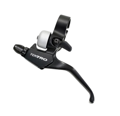A NEW ITEM - BRAKE LEVER - Tektro V-Brake Lever, Integrated Bell, 2 Finger Type (Left Hand Only) (CL-525RS) - All black