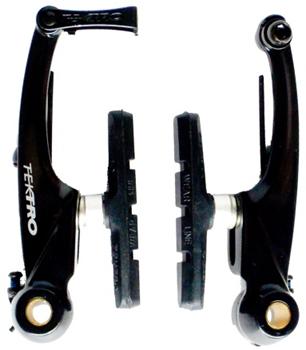 BRAKE Tektro V Brake, 102mm Arms, melt forged Alloy Arms, Linear Spring Design, BLACK (for one wheel)