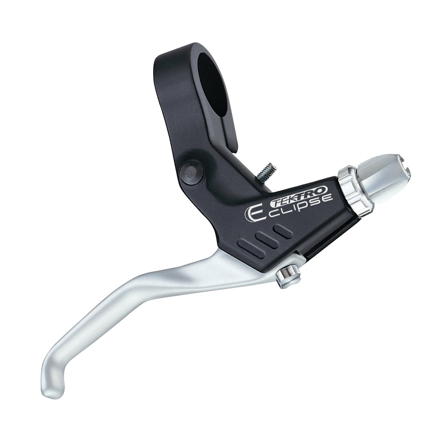 BRAKE LEVERS - Tektro V-Brake Levers, 2-finger, rivet and E-clip pivot design, SILVER lever/black brkt (Sold In Pairs) (MT2.1)
