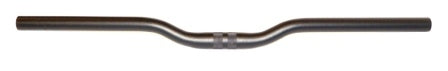 HANDLEBAR 25.4mm, 62cm Wide, 20mm Rise, 10 Deg Sweep, Butted Alloy, MTB BLACK