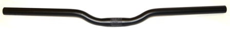 HANDLEBAR 25.4mm, 62cm Wide, 30mm Rise, 10 Deg Sweep, Butted Alloy, City Bike BLACK
