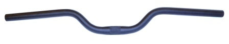 HANDLEBAR 25.4mm, 66cm Wide, 60mm Rise, 10 Deg Sweep, Butted Alloy, City Bike BLACK